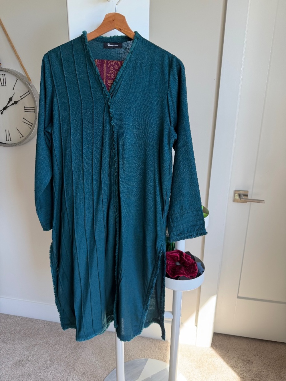 Ideas Pret Teal Green Shirt & Maroon Gold Jacquard Dupatt